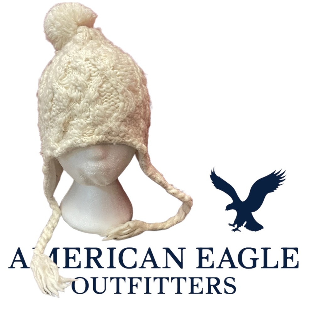 American Eagle Winter Beanie Pom Hat Knitted Knit Hat